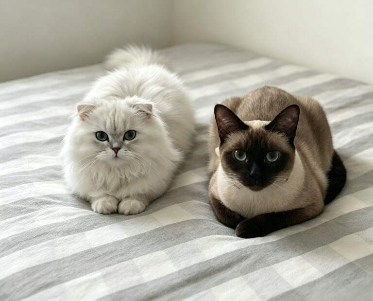 Erbing and Qitiao, the two cats in our multi-cat home